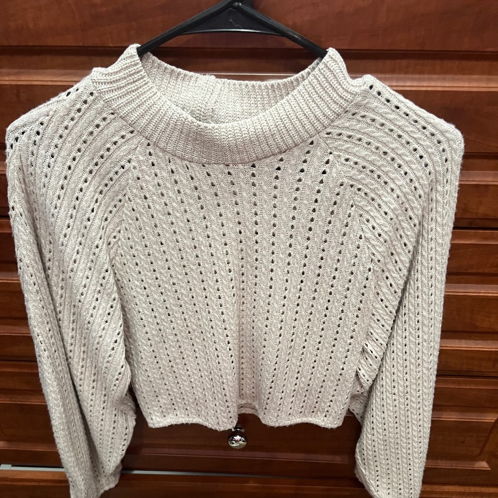 Zara beige crop sweater